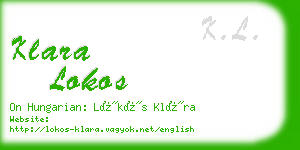 klara lokos business card